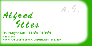 alfred illes business card
