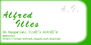alfred illes business card